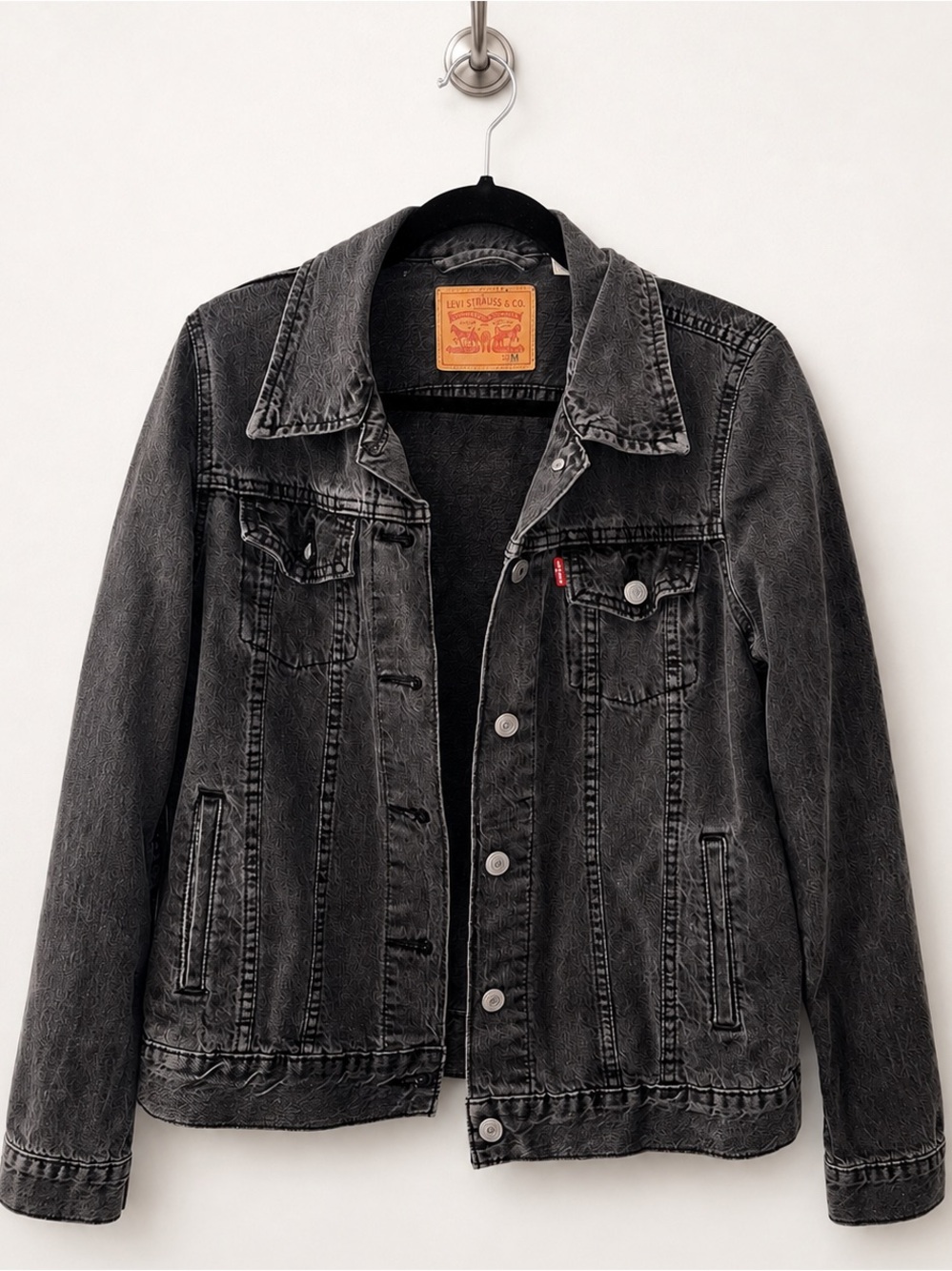 Levi's Washed Black Denim Jean Jacket